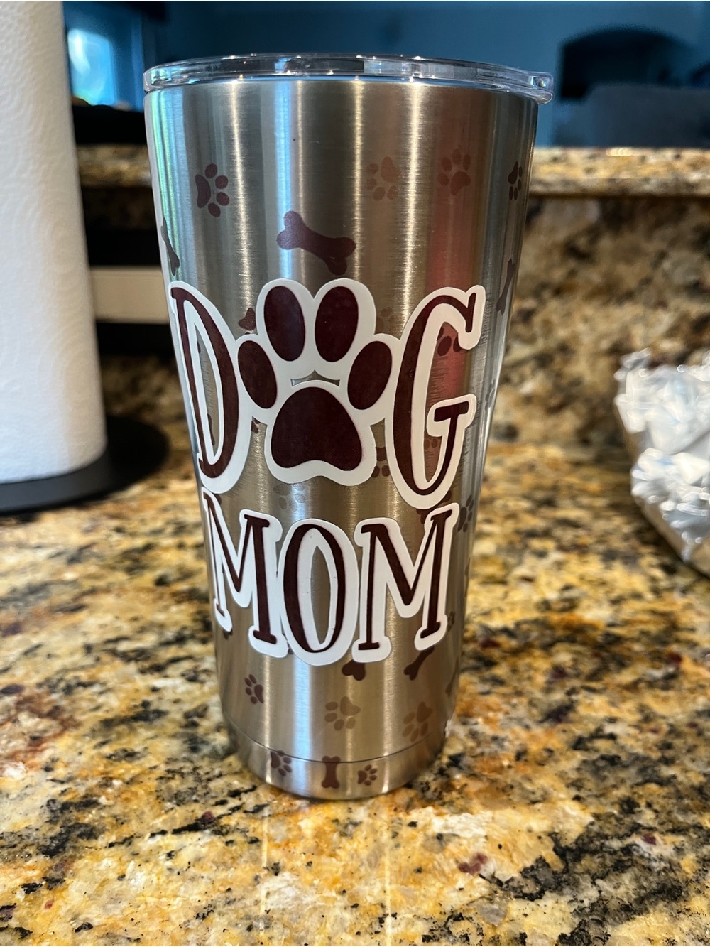 Tervis Dog  Mom Stainless Steel Tumbler - Brown Paw Design
